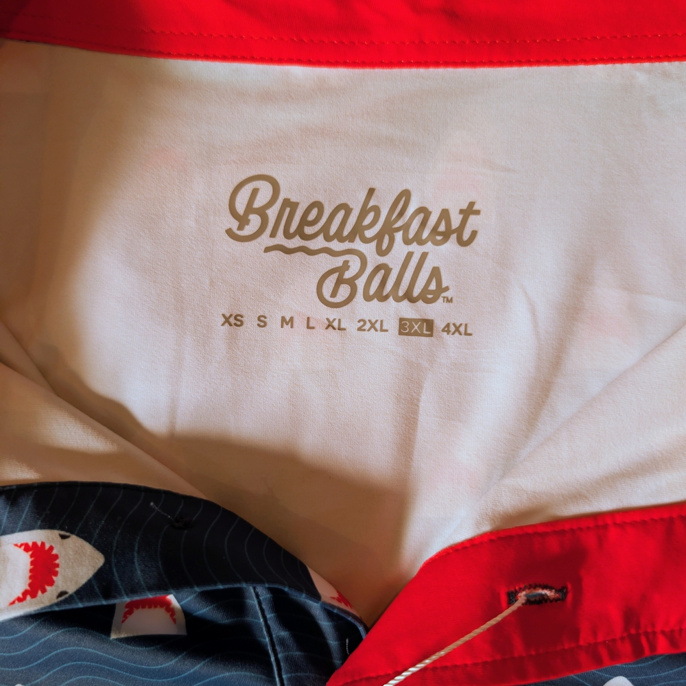 Breakfast Balls RSVLTS Chomp Jaws Shark All-Day Polo Size 3XL - Picture 8 of 8